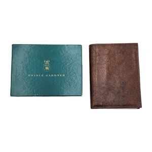 Vintage Prince Gardner Mens Bifold Leather Wallet Genuine Kidskin New In Box